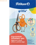Pelikan Schulschere griffix spitz Rechtsh&auml;nder NeonBlack