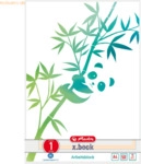 Herlitz Arbeitsblock A4 Greenline 50 Blatt Lineatur 1 Motiv Panda
