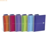 5 x Oxford Spiralbuch Office My Colours A5 kariert 5 mm 90 Blatt 90 g/