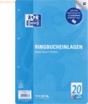 5 x Oxford Ringbucheinlagen A4 90g/qm 50 Blatt Lineatur 20 Scribzee ko