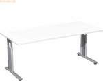 Geram&ouml;bel SchreibtischC-Fu&szlig; Flex S-617146-WS 180x80x82mm wei&szlig;/silber