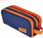 Herlitz Sch&uuml;leretui Doppelfaulenzer Neon Polyester 235x75mm blau/orang