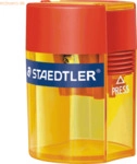 10 x Staedtler Spitzdose rund rot/gelb