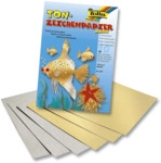 Folia Tonpapier - A4 gold und silber Pack mit 10 Blatt.