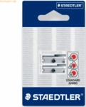 10 x Staedtler Doppelspitzer Metall Keilform silber