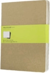 Moleskine Notizheft Cahier XL 19x25cm VE=3 St&uuml;ck blanko packpapierbrau