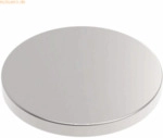Maul Neodym-Scheibenmagnet selbstklebend 1x10mm 500 g hellsilber VE=20