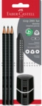 FABER CASTELL Bleistift-Set Grip 2001 - 5-tlg. B schwarz Blisterkarte.