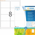 HERMA Etiketten 99,1x67,7mm naturwei&szlig; RC A4 VE=80 Blatt