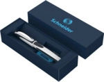 Schneider Set Tintenroller Ray wei&szlig;- dunkelgrau/Tintenpatronen blau