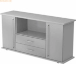 mcbuero.de Sideboard SB 2OH 2 Sch&uuml;be BxTxH 166,1x44,8x84cm Griff RE Gr