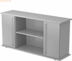 mcbuero.de Sideboard SB 2OH 2 T&uuml;ren BxTxH 166,1x44,8x84cm Griff RE Gra