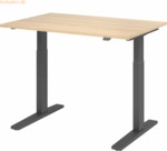 mcbuero.de Sitz-Steh-Schreibtisch elektrisch 120x80cm Eiche/Graphit