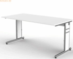 Kerkmann Schreibtisch StageOne Form 4 BxT160x80cm wei&szlig;