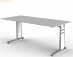 Kerkmann Schreibtisch StageOne Form 4 BxT180x80cm lichtgrau