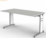 Kerkmann Schreibtisch StageOne Form 4 BxT160x80cm lichtgrau
