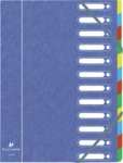 Exacompta Ordnungsmappe A4 12 F&auml;cher Karton blau