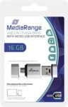 MediaRange USB Mobile 2 in 1 OTG USB-Stick 16GB.