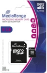 MediaRange Micro SDHC Speicherkarte 8GB Klasse 10 mit SD-Karten Adapte