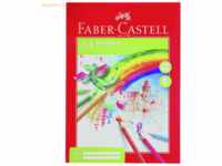 5 x Faber Castell Malblock A4 Rote Linie 100 Blatt