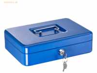 Alco Geldkassette Stahlblech mit Schloss 250x170x75mm blau