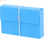 12 x M+M Karteibox A7 mit Gummiband gef&uuml;llt ocean-blue