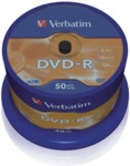 Verbatim DVD-Rohlinge DVD-R 4,7GB/16x auf Spindel VE=50 St&uuml;ck