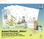 Ludwig B&auml;hr Ausmal-Tischset 33x40cm VE=5 Blatt Ritter
