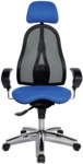 Topstar Drehstuhl Sitness 45 - blau mit Armlehnen.