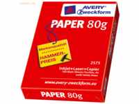 5 x Avery Zweckform Kopierpapier A4 80 g/qm 500 Blatt weiß