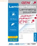 Genie Laminiertaschen Visitenkartengr&ouml;&szlig;e 100mic VE=100 Stck