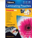 Fellowes Laminierfolien Preserve A4 250mic VE=100 St&uuml;ck gl&auml;nzend