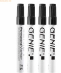 Genie Permanentmarker Rundspitze Metall schwarz VE=4 St&uuml;ck