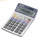 Sharp Tischrechner EL-337C Batterie/Solar-Betrieb silber