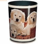 L&auml;ufer Papierkorb Motivposter 13 Liter Hunde
