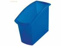 3 x Han Papierkorb Mondo 18 Liter transluzent blau