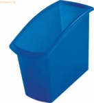 3 x Han Papierkorb Mondo 18 Liter transluzent blau
