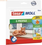 10 x Tesa E-Profil Gummidichtung tesamoll 10mx9mmx4mm wei&szlig;