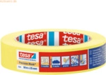 6 x Tesa Pr&auml;zisionskrepp Plus 4334 25mm x 50m gelb
