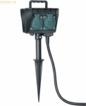 Brennenstuhl Gartensteckdose mit Erdspie&szlig; IP44 1,5m H07RN-F 3G1,5 4x23
