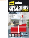 6 x Uhu Montage-Klebestrips doppelseitig transparent VE=12 St&uuml;ck
