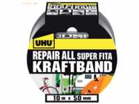 6 x Uhu Klebeband Kraftband Repiar All Super Fita 10mx50mm schwarz