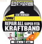 6 x Uhu Klebeband Kraftband Repiar All Super Fita 10mx50mm schwarz
