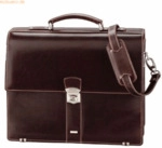 Alassio Aktentasche Monaco 38x31x16cm Leder dunkelbraun