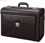 Alassio Pilotenkoffer Vicenza 45,5x34x20cm Lederimitat schwarz