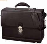Alassio Aktentasche Monza 38x30x16cm Leder schwarz