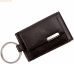 Alassio Mini-B&ouml;rse mit Metallemblem 8,5x5cm Leder schwarz