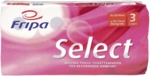 Fripa Toilettenpapier Select - 3-lagig gepr&auml;gt hochwei&szlig; 8 Rollen &agrave; 250
