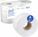 Scott Toilettenpapier 8511 2lagig 380m wei&szlig; 6 Rollen