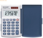 Sharp Taschenrechner EL-243 S 8-stellig Batterie/Solar-Betrieb wei&szlig;/du